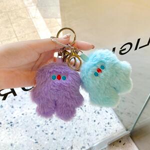 ins毛绒笨笨钥匙扣可爱少女心包包挂件学生卡通公仔书包吊坠挂饰