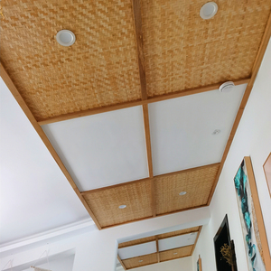 碳化手工人字竹编席子吊顶墙面装修竹席复古装饰工程用防腐防虫蛀