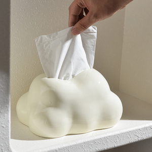 创意陶瓷纸巾盒北欧简约客厅桌面纸巾收纳盒子高级感云朵抽纸盒