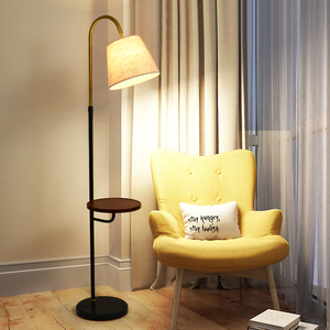 北欧客厅无线充电茶几落地灯轻奢简约现代沙发置物架卧室床头台灯