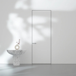 隐形门涂料门可刷漆白胚门实木铝木门铝框门极简卧室门暗门无框门