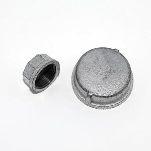 镀锌内丝堵头铁管帽4分6分1寸消防镀锌水管盖帽2寸dn50玛钢80封头