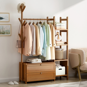 衣架落地卧室次净衣帽架家用挂衣服架室内简易次静睡觉放衣服神器