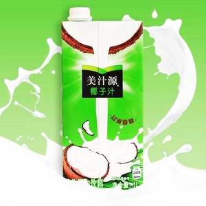 美汁源椰子水可口可乐椰子汁大瓶植物饮料适合夏天喝的饮品1000ml