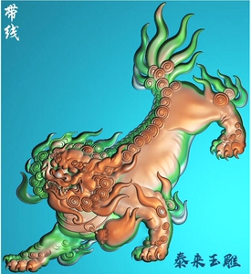 狮子灰度图带线