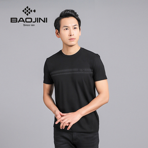 短袖圆领t恤2022夏季新款时尚休闲打底衫弹力上衣男堡基尼男装1699
