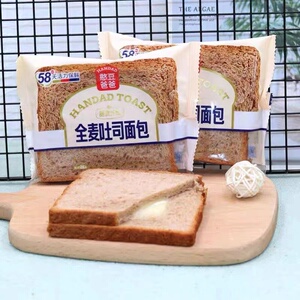盐津铺子憨豆爸爸全麦吐司面包散称袋装营养夹心烘焙早餐新品包邮