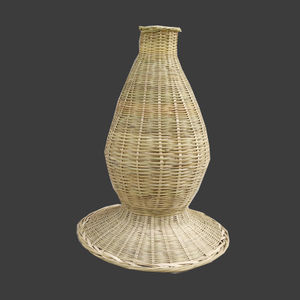 竹编虾笼鱼篓虾篓装饰编织笼竹青篓倒刺鱼笼黄鳝笼70厘米高鱼笼