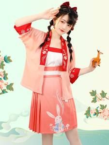 汉尚华莲汉服女夏季薄款改良汉元素原创中国风仙气古装学生日常穿