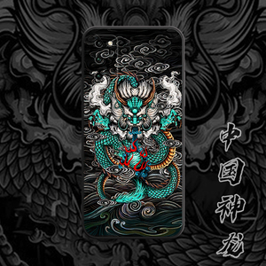 适用于华为荣耀v40轻奢版手机壳招财神兽青龙v30pro国潮中国风霸气