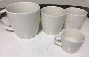 星巴克杯子白色店内专用款马克杯美人鱼浮雕陶瓷咖啡喝水杯现货