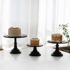 北欧甜品台摆件展示架蛋糕托盘茶歇摆台下午茶点心架高脚架子白色