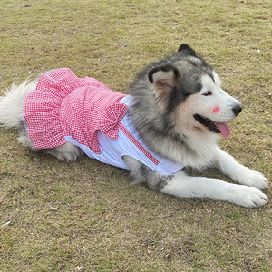宠物狗狗夏季薄款衣服大中小型犬阿拉斯加萨摩耶金毛透气公主裙子