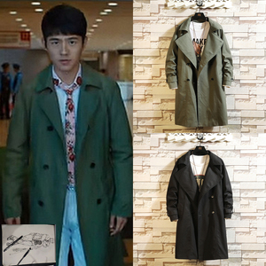 谭松韵同款羽绒服唐仁王宝强秦风刘昊然同款春季中长款风衣外套