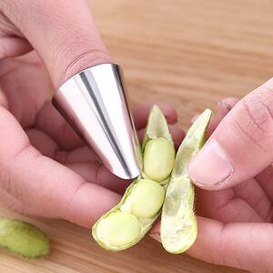 拔豆神器不锈钢剥壳开毛豆开心果工具摘菜指甲手指套摘豆角掐菜器