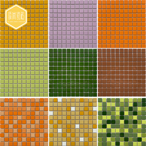 北欧陶瓷彩色马赛克绿色卫生间瓷砖浴室厨房幼儿园阳台墙砖25x25