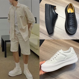现货代购 jil sander 21新款徐璐同款饼干鞋增高懒人小白鞋运动鞋