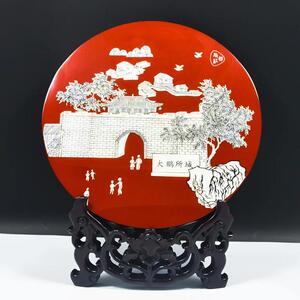 贝壳红特色深圳高端文创礼品-深圳螺钿-《大鹏所城》