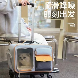 猫背包外出双肩包便携宠物拉杆箱行李箱小型犬狗狗包防应激猫咪包