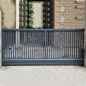 铝合金电动平移门别墅庭院大门户外单开门铝艺车库门自动门