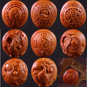 百核汇 橄榄核四象八卦手串2.0铁核橄榄核纯手工雕刻手串手链男款