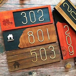 木质雕刻标牌定做亚克力标识小牌子定制警示标志牌家用号码门牌