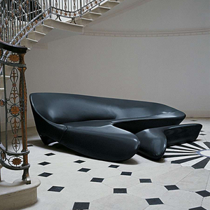 设计师扎哈月亮沙发异形玻璃钢弧形转角客厅皮布艺沙发椅别墅酒店