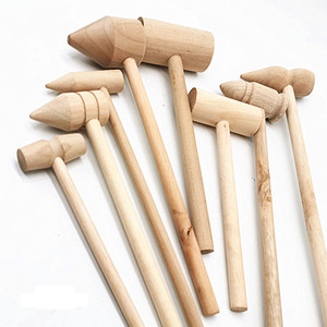 diy手工迷你小木锤子实木按摩榔头硬木头木槌木棒木工锤木棰工具