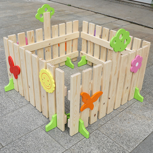 欧式围栏护栏杆早教幼儿园儿童实木组合区角隔离栅栏装饰庭院隔断