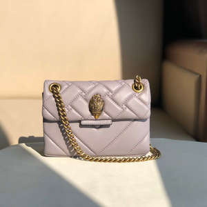 kurt geiger鹰头女包 小号迷你软皮羊皮菱格磁扣斜跨单肩链条包kg