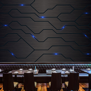 3d几何金属科技感墙纸 办公室ktv网咖壁画工业风电竞馆背景墙壁纸