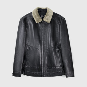 王族保罗时尚休闲皮羽绒可拆卸毛领可拆卸羽绒内胆外套男190021d