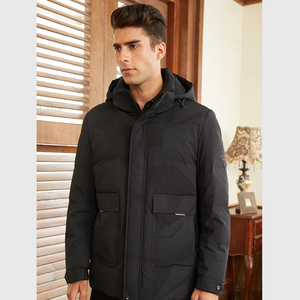 王族保罗可脱卸连帽90%白鸭绒羽绒服舒适挺括保暖外套男181201dm