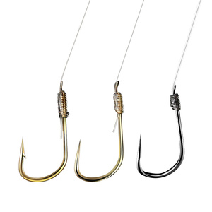 日本购匠氏鱼钩鱼线金y袖新关东有无倒刺成品绑好子线双钩渔具钓