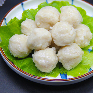 宝岛客 墨鱼丸 墨斗丸花枝丸手工鱼丸海鱼蛋火锅冷冻丸子食材250g