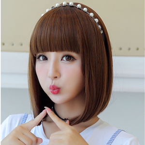 正品假发女短发学生头圆脸梨花头江姐伪娘波波头男扮女装逼真整顶