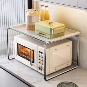 免安装厨房微波炉多功能可拆卸置物架电烤箱台面小家电餐盘收纳架