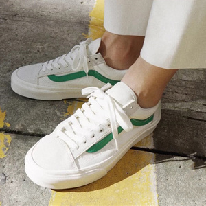 万斯范斯男女鞋style36白绿条权志龙同款gd板鞋商场同款帆布鞋