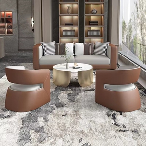 轻奢洽谈沙发酒店大堂卡座贵宾会所会客展厅接待售楼处沙发椅组合