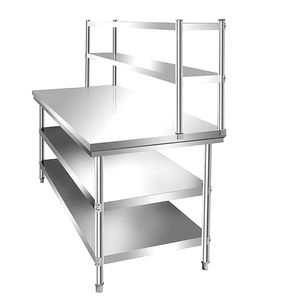 定制单层不锈钢桌子双层工作台三层厨房置物架操作台立架台上架子