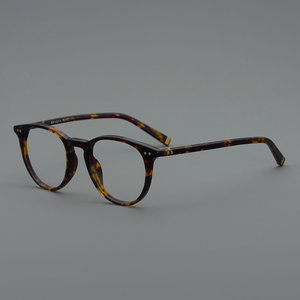 日本设计师玳瑁色板材眼镜框镜架男女款可配镜片近视眼睛素颜全框