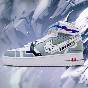 nike air force1耐克定制球鞋男鞋af1 mid空军一号机械风高达配色