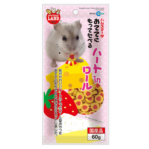 日本马卡Marukan草莓爱心乳酪60g爱心奶酪仓鼠零食金丝熊花枝鼠