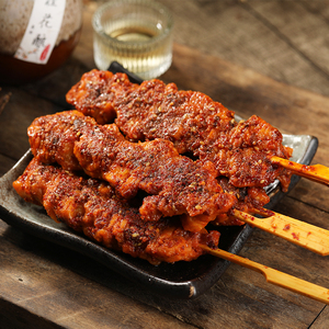 大成 油泼辣子风味鸡肉串 5串 香辣鸡肉串烧烤食材便利店微波烤串