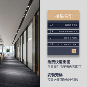 楼层索引牌公司部门提示牌大厦大厅导向牌亚克力标识牌酒店大堂指引牌