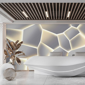 个性时尚发廊墙壁纸理发店装饰背景墙布形象壁画轻奢hu520118035018