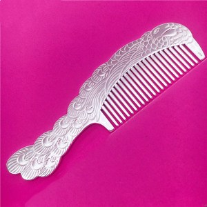 老凤祥和s925纯银手工银梳子云南雪花银梳足银发梳刮痧送妈妈礼物