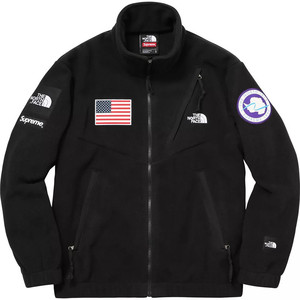 supreme tnf fleece jacket北面联名摇粒绒 美国国旗男女夹克外套