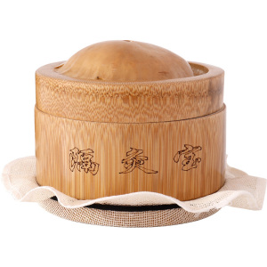 隔姜灸盒艾灸工具宫寒器具竹制防烫温灸盒竹制带盖隔盐灸隔物灸