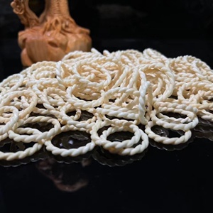 猛犸象牙戒指麻花指环牙纹清晰满纹冰料转运男光面尾戒女士礼物